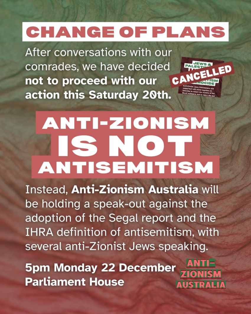 Anti-zionism is not anti-semitism