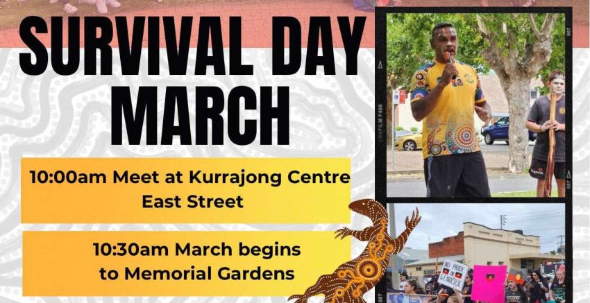 Graphic for Survival Day March 2025 – Narrungdera/Narrandera, 26/01/2025
