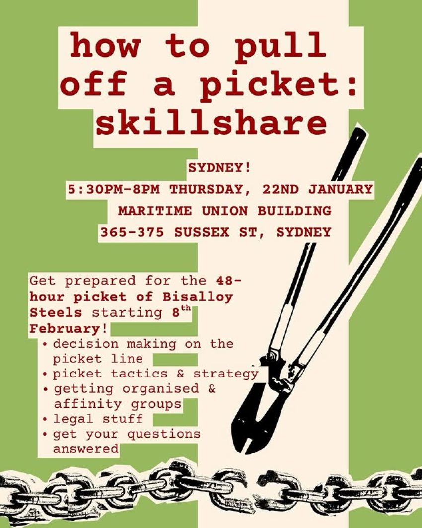 Leaflet for event Skillshare: How To Pull Off A Picket – Sydney, 22/01/2026