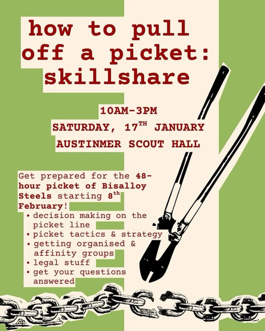 Leaflet for event Skillshare: How To Pull Off A Picket – Wollongong, 17/01/2026