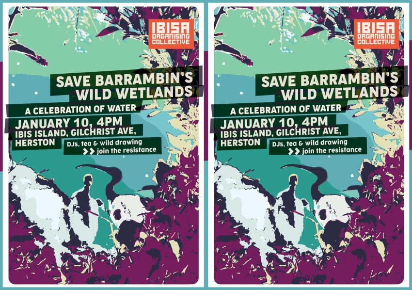 Graphic for event Save Barrambin's Wild Wetlands 4pm 10/01/2026 Victoria Park Brisbane