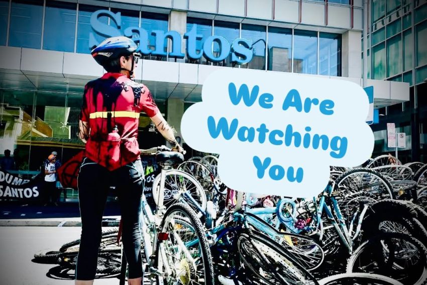 Graphic for Extinction Rebellion action at Santos Centre, Tarntanya