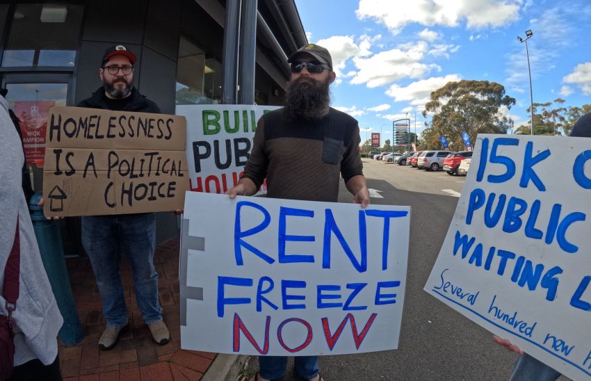 Anti-Poverty Network South Australia housing protest