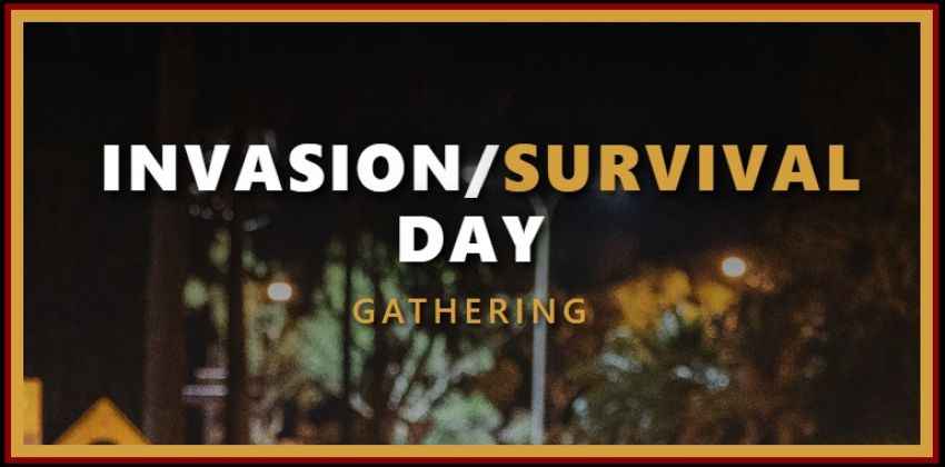 Graphic for event Survival/Invasion Day Geralton, 9am-4pm Edith Cowan Square, Jambinu (Gerlaton)