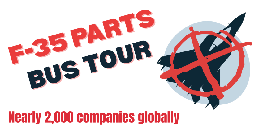 Artowrk and graphic for event F35 Parts Bus Tour