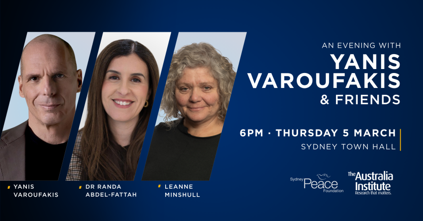 an evening with Yanis Varoufakis