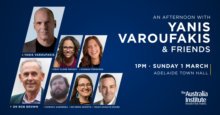 an evening with Yanis Varoufakis