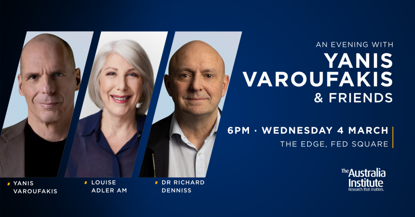 an evening with Yanis Varoufakis