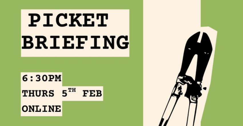 Artwork and graphic for event Picket Bisalloy Online Briefing, 6:30pm AEDT 05/02/2026 online with Zoom https://uni-sydney.zoom.us/j/84962741654