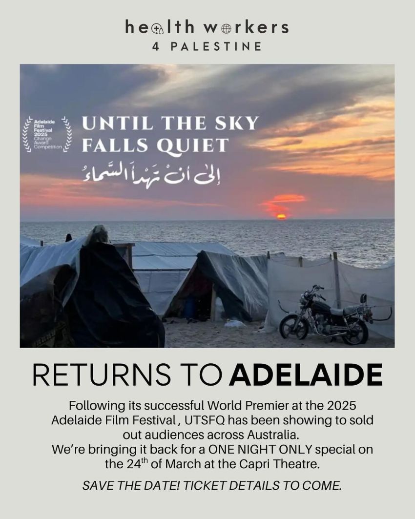 Artwork and poster for event Until the Sky Falls Quiet, 24/03/2026, Capri Theatre, 141 Goodwood Rd, Goodwood SA 5034