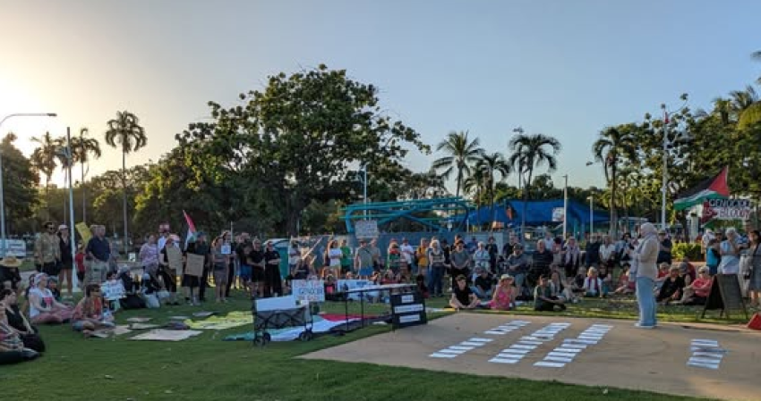 townsville rally against isaac herzog on february 9