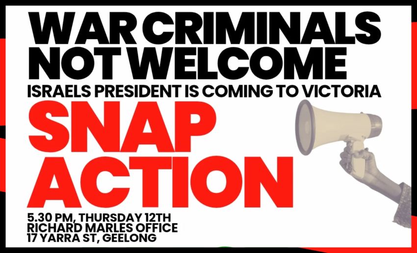 Snap Action: War Criminals Not Welcome Here