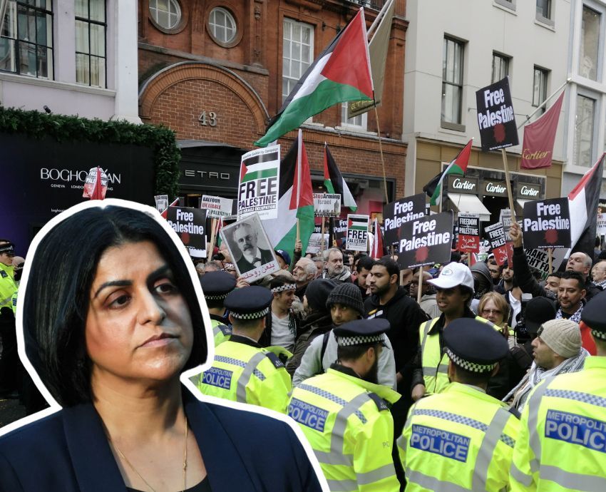 Shabana Mahmood and Palestine solidarity protest