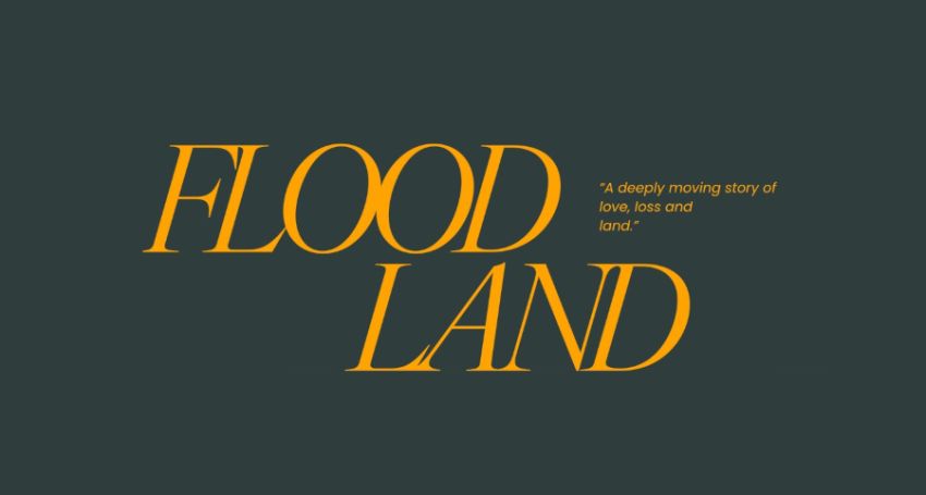 Artwork and graphic for documentary film Floodland
