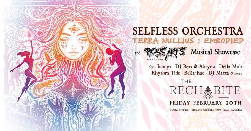 Artwork and graphic for event Terra Nullius: Embodied & Boss Arts Creative Showcase, 6:30pm 20/02/2026 The Rechabite, 224 William Street, Perth WA 6000