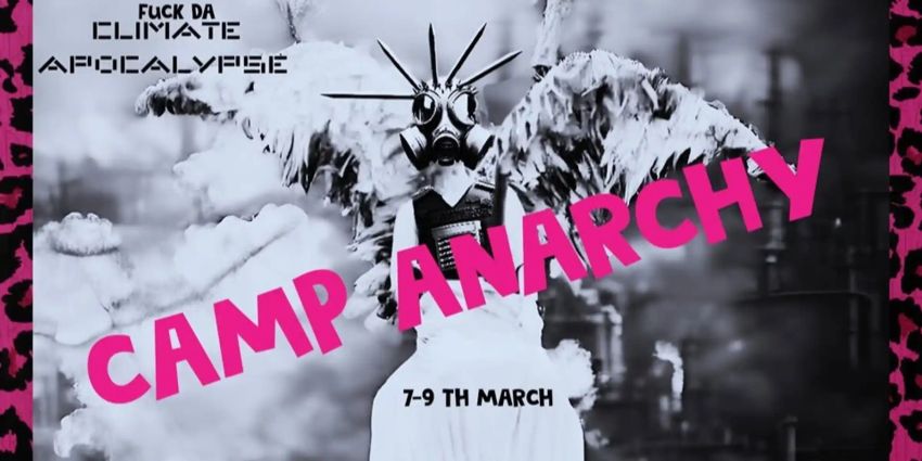 Artwork and graphic for event Camp Anarchy 2026, 08/03/2026 to 10/03/2026 Camp Eureka, 100 Tarrango Rd, Yarra Junction VIC 3797