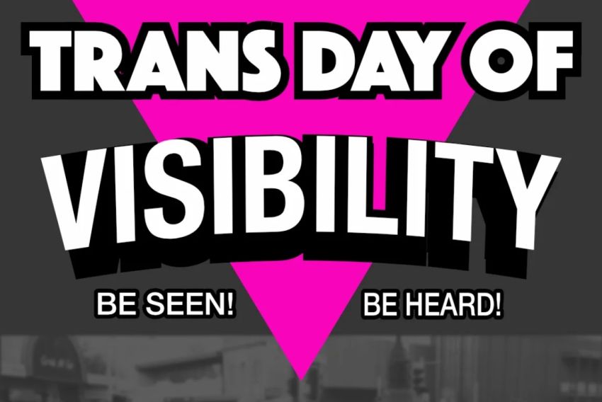 Artwork and graphic for event Trans Day of Visibility, 5pm 28/03/2026 Northbridge Piazza, 142 Lake St, Northbridge WA 6003