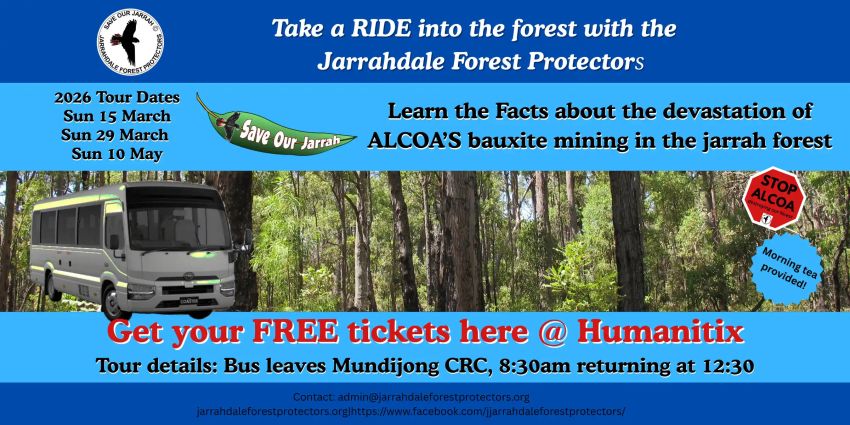 Artwork and graphic for event Jarrahdale Forest Fact Tours 2026