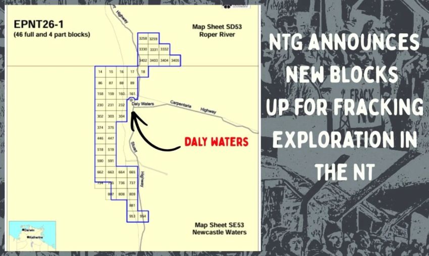 Artwork and graphic for event No New Gas Coalition meeting, 10am 28/02/2026 Darwin Community Arts 2/1 Travers St, Coconut Grove NT 0810