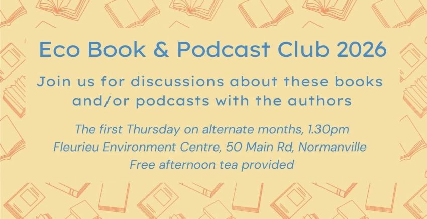 Artwork and graphic for event Fleurieu Eco Book and Podcast Club