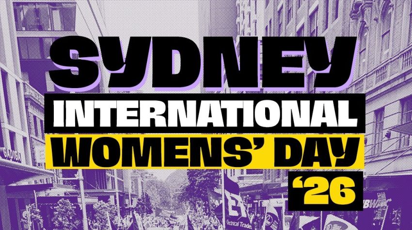 protest for sydney international womens day