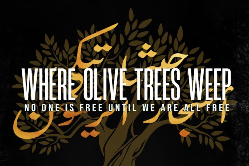 Artwork and graphic for event Film screening: Where Olive Trees Weep, 6:30pm 12/03/2026 