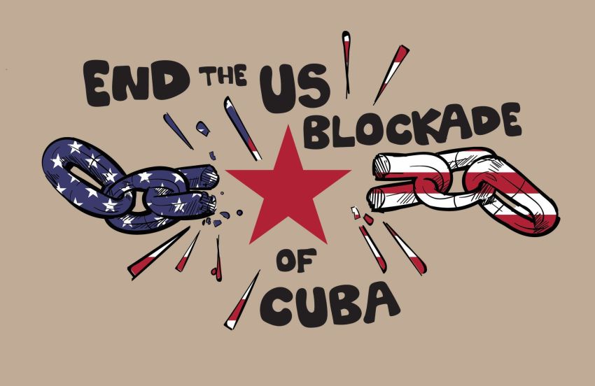 End the US blockade of Cuba graphic