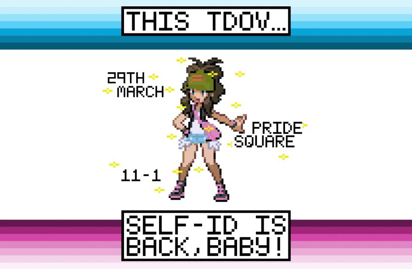 Artwork and graphic for event Trans your gender this Trans Day of Visibility, 11am-1pm 29/03/2026 Pride Square, 1A Bedford St, Newtown NSW 2042