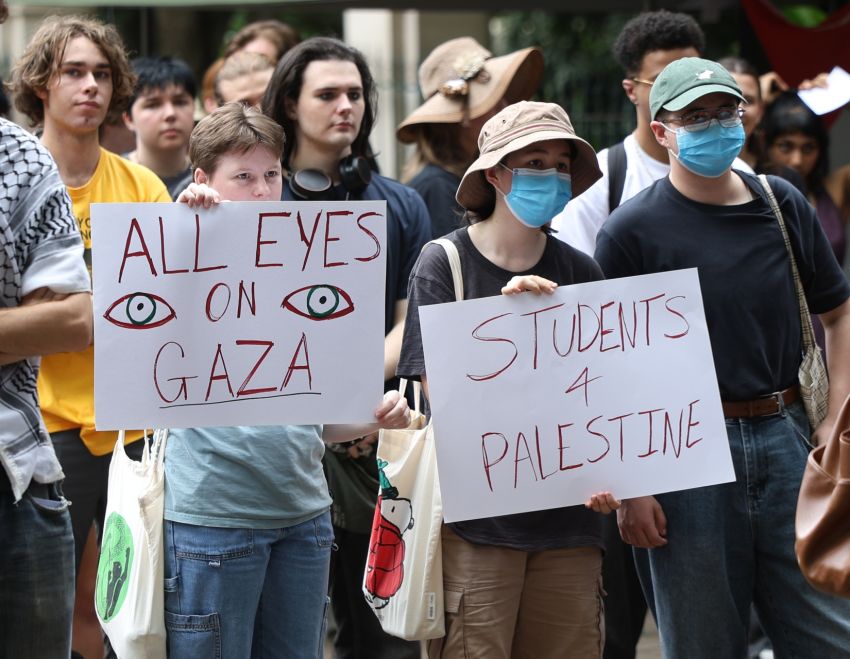 Students for Palestine protest, Magan-djin/Brisbane, March 11