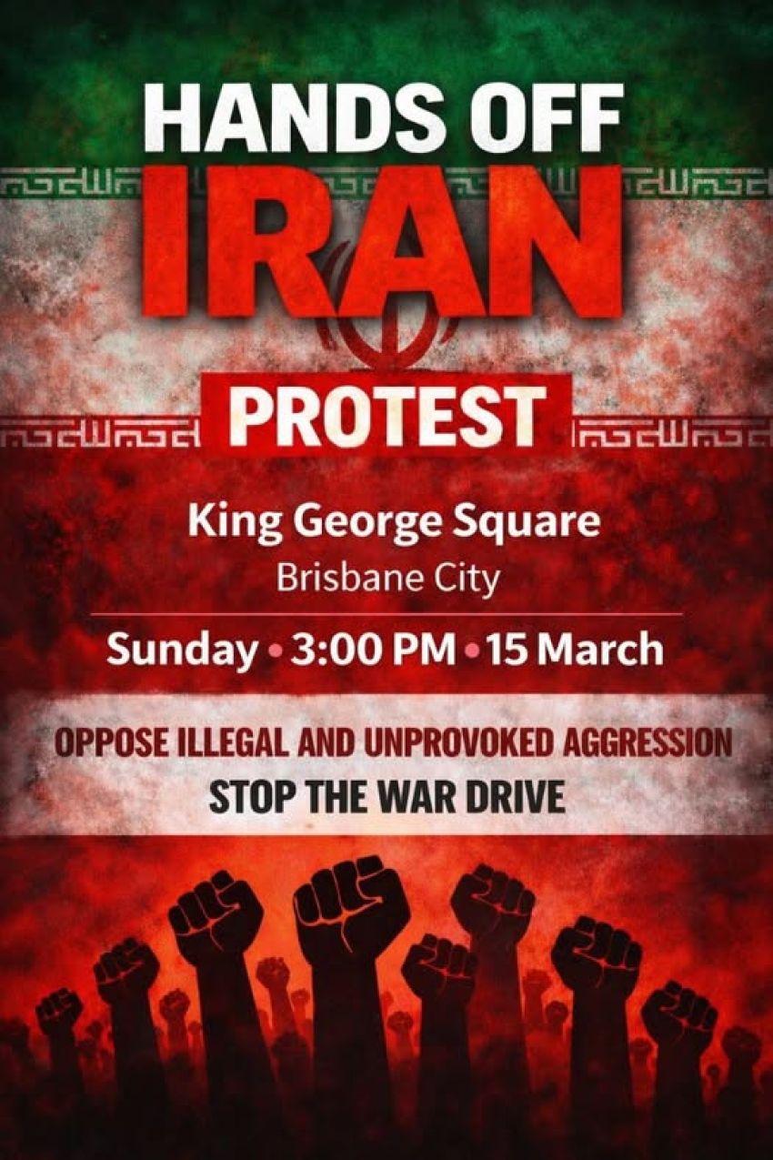 Hands off Iran protest