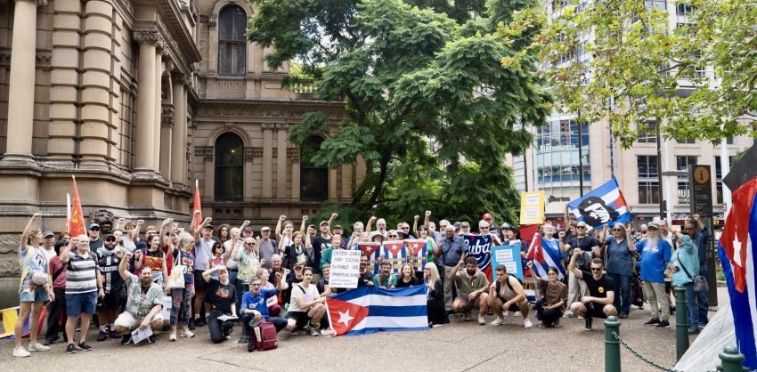 Cuba solidarity rally