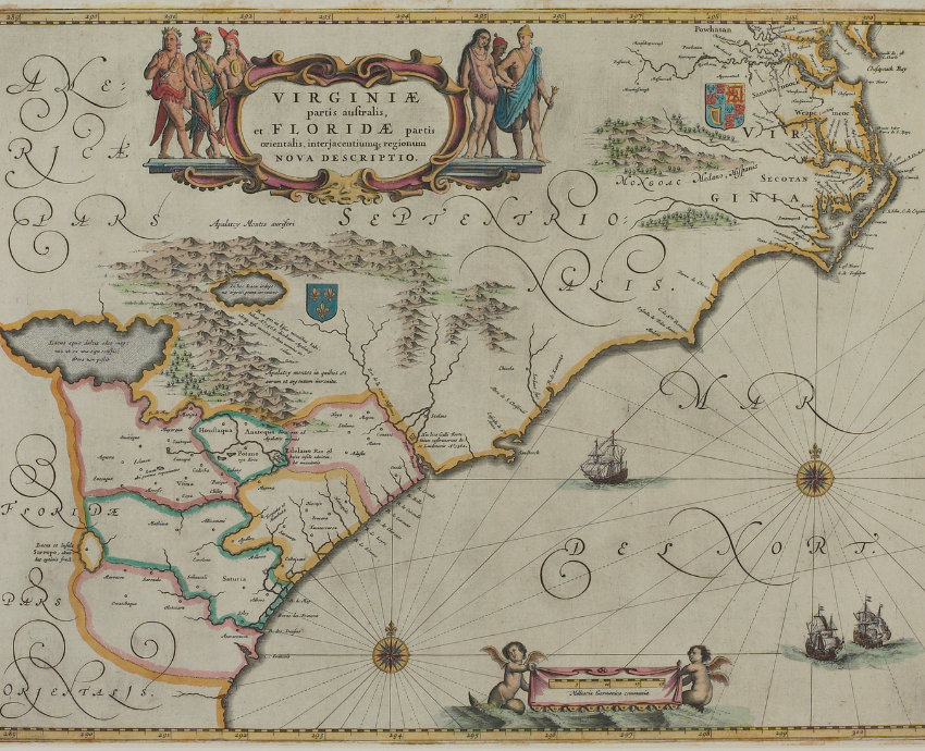 Colonial map of north america