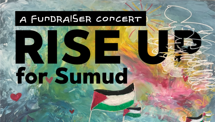 Artwork and graphic for event Rise Up for Sumud – Fundraiser Concert, 7pm 01/04/2026 Addi Road Gumbramorra Hall, 142 Addison Rd, Marrickville NSW 2204
