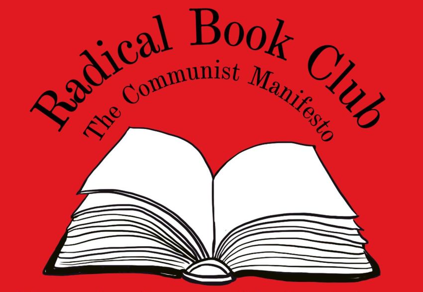 Artwork and graphic for event Socialist Alliance Naarm Radical Book Club: The Communist Manifesto, 7pm-8:30pm 27/03/2026 Resistance Centre, Level 5, 407 Swanston St, Naarm VIC 5000