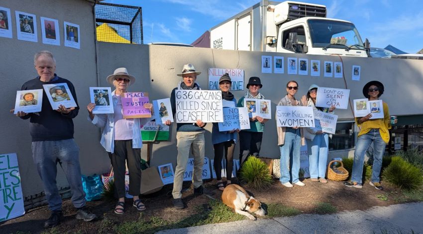 Photo of Nillumbik 4 Palestine Sunday protest crew