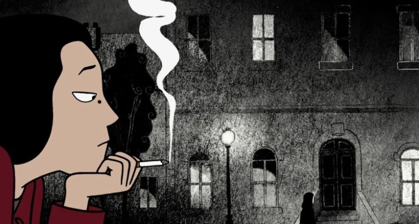 Artwork from 2007 film and graphic novel Persopolis