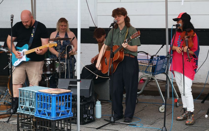 Clover Love playing at the event