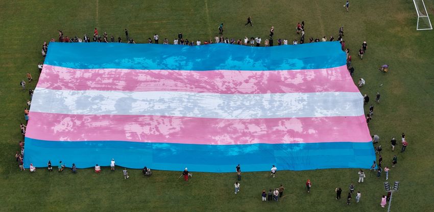 Giant trans flag