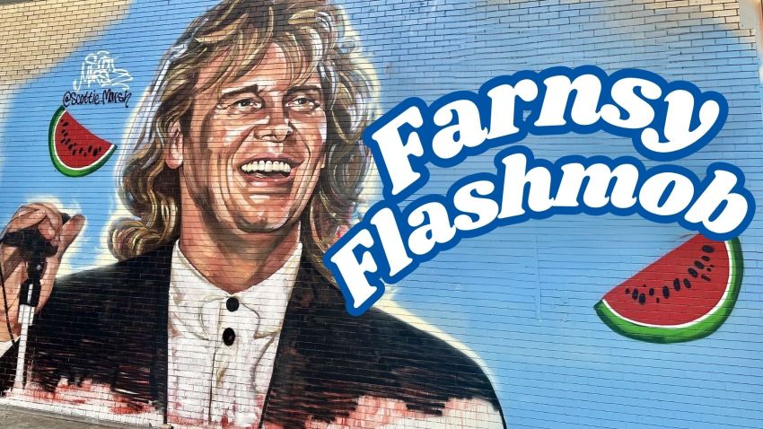 Farnsy Flashmob: Strong Hearts for Palestine