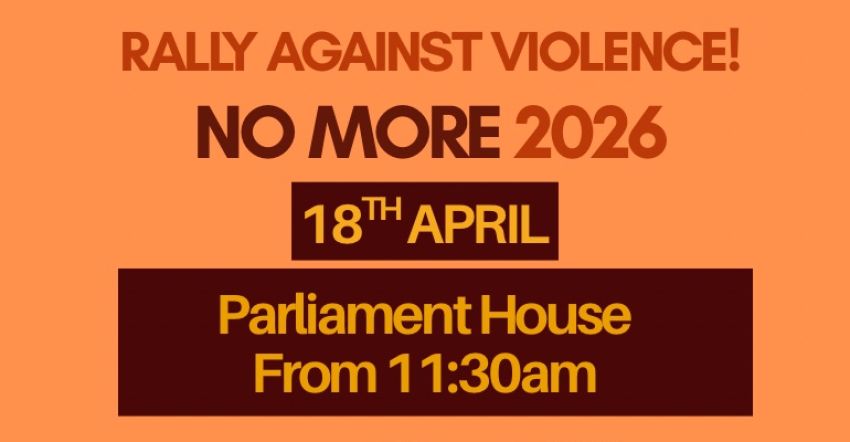 Artwork and graphic for event No More: Rally Against Violence – Tarntanya, 11:30am 18/04/2026 Parliament House, North Terrace, Tarntanya SA 5000