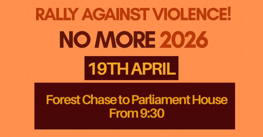 Artwork and graphic for event No More: Rally Against Violence – Boorloo, 9:30am 19/04/2026 Forrest Place, Forrest Pl, Perth WA 6000