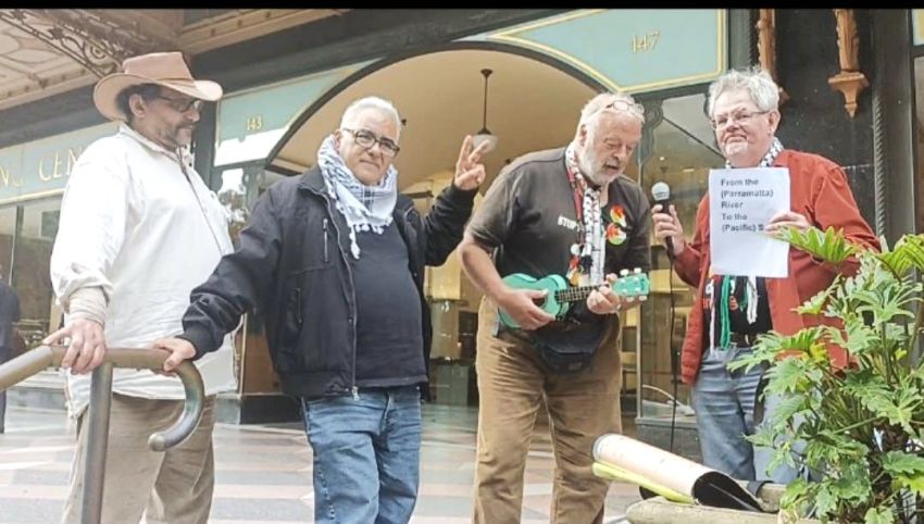 Langford outside court