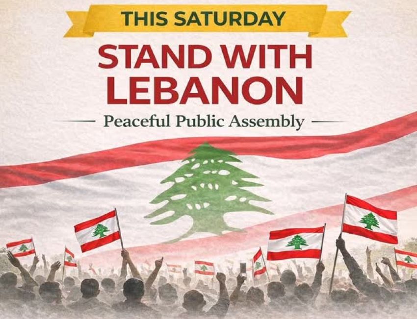 Artwork and graphic for event Stand With Lebanon – Peaceful public assembly, 2pm-5pm 11/04/2026 Belmore Park, Hay St, Haymarket NSW 2000