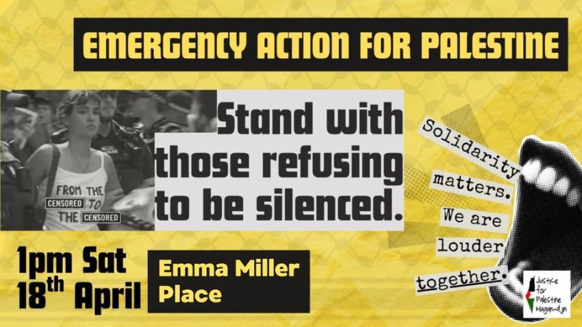Emergency action for Palestine: Stand with those refusing to be silenced