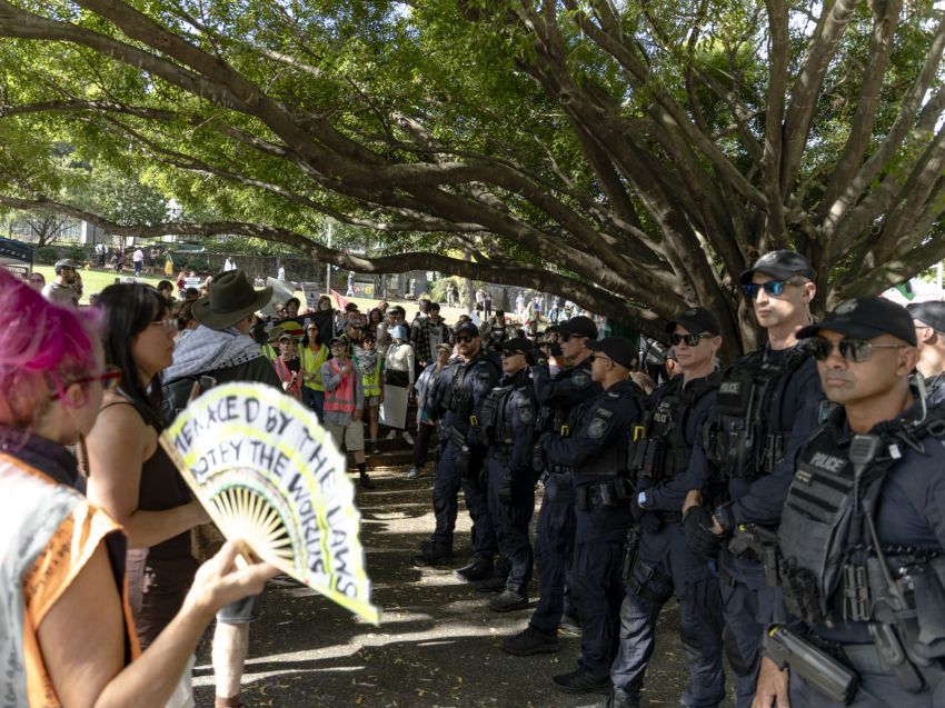 Major police presence, April 18