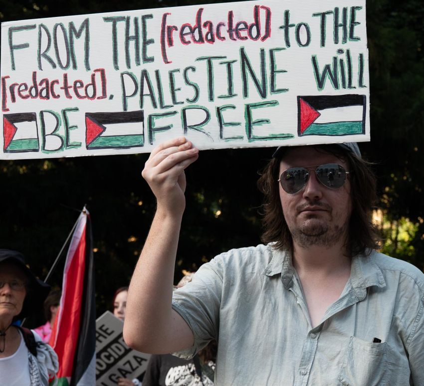 'From the [redacted] to the [redacted] Palestine will be free', April 19