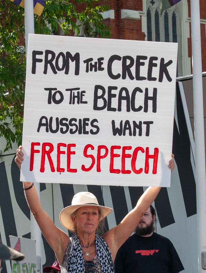 'From the creek to the beach, Aussies want free speech', April 19
