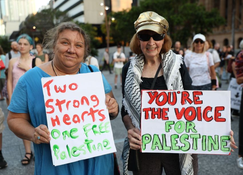 Two strong hearts, one free Palestine, April 17