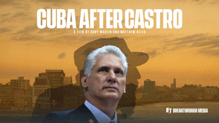 Graphic advertising the film 'Cuba after Castro'
