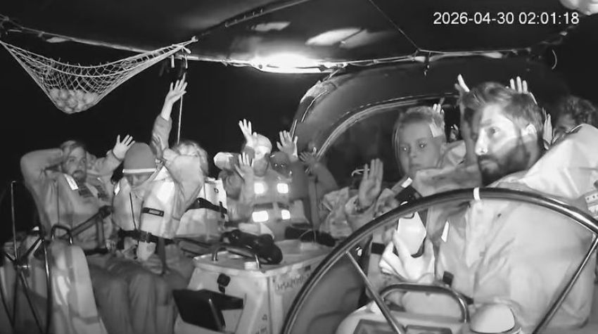 video still of flotilla interception